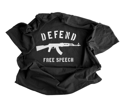 Defend Free Speech Tee Black