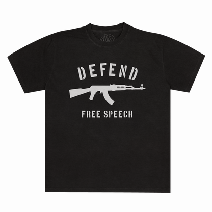 Defend Free Speech Tee Black