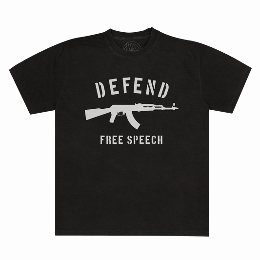 Defend Free Speech Tee Black